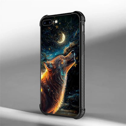 for iPhone 7 Plus/8 Plus Case, Star Cave Hungry Wolf Pattern Graphic Design - Image 5