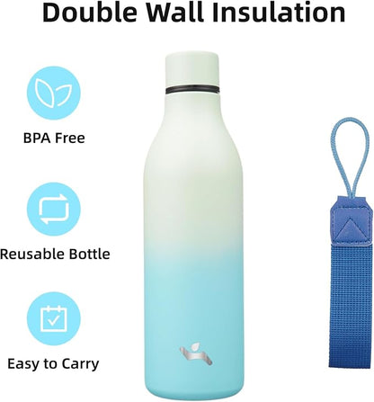Insulated Water Bottle with Strap, 25 oz Double Wall Stainless Steel Vacuum - Image 3