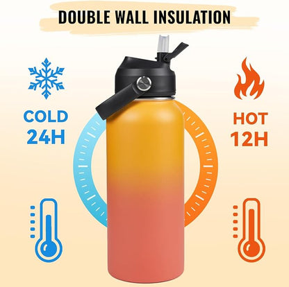 Fijinhom 32oz Insulated Stainless Steel Water Bottle, Wide Mouth Double Wall - Image 5