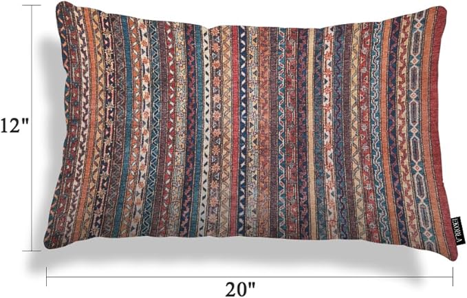 EKOBLA Turkish Carpet Rectangle Pillow Cases Vintage Persian Oriental Waist - Image 5