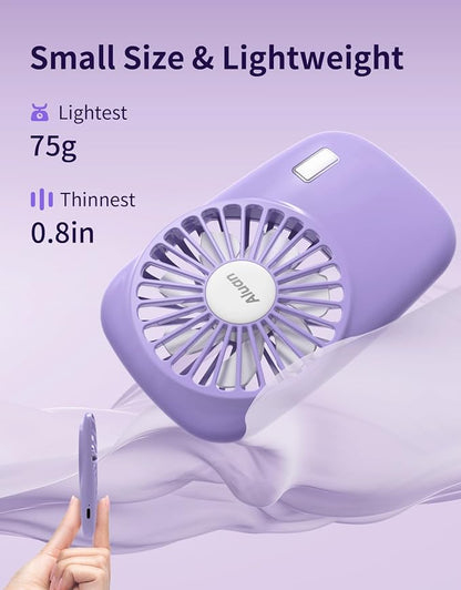 Aluan Handheld Mini Fan Powerful Small Personal Portable Speed Adjustable USB - Image 2