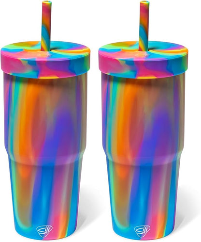Silipint 32oz Silicone Straw Tumbler – BPA-Free, Unbreakable, Dishwasher Safe – by Silipint