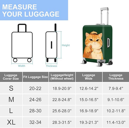 ANNA QUEEN Funny Cat Luggage Cover, Cute Cartoon Stretchable Suitcase Protector - Image 7