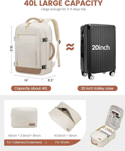 LOVEVOOK 40L Travel Backpack for Women Flight Approved, Carry on Backpack for - Image 4