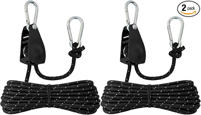 Longer 13ft Rope Ratchet 1/4 inch Straps Tie Down Rope Strap Heavy Duty by KOKKOYA