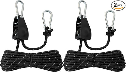 Longer 13ft Rope Ratchet 1/4 inch Straps Tie Down Rope Strap Heavy Duty by KOKKOYA
