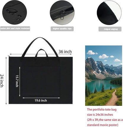 BUSOHA Large Art Portfolio Tote Bag - Image 2