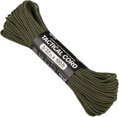 Atwood Rope MFG 275 Tactical Paracord 100 Feet 4-Strand Core Nylon Parachute by AtwoodRopeMFG