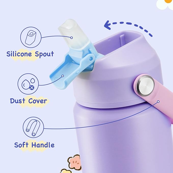 Kerilyn 12oz Water Bottle, Stainless Steel Insulated Water Bottle - Image 2