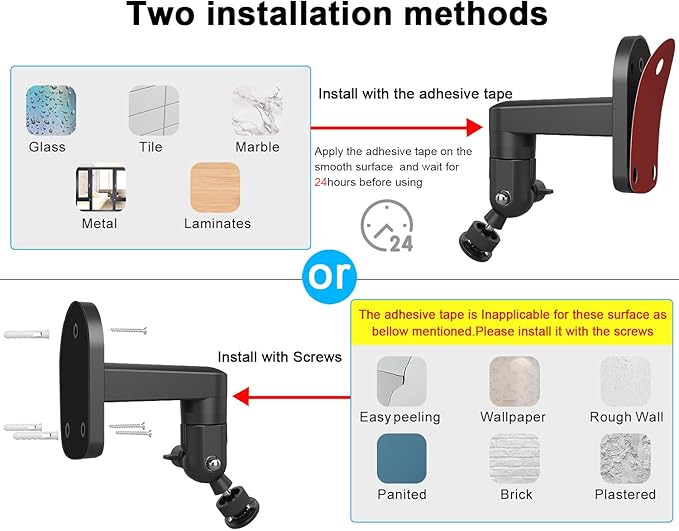 2 Pack 360 Degree Adjustable Adhesive Mount - Image 3