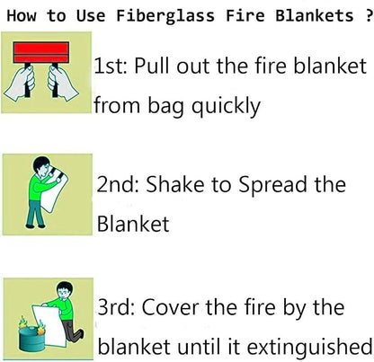 Fire Blanket for Home Emergency Survival – Fiberglass Suspend Fire Flames - Image 5