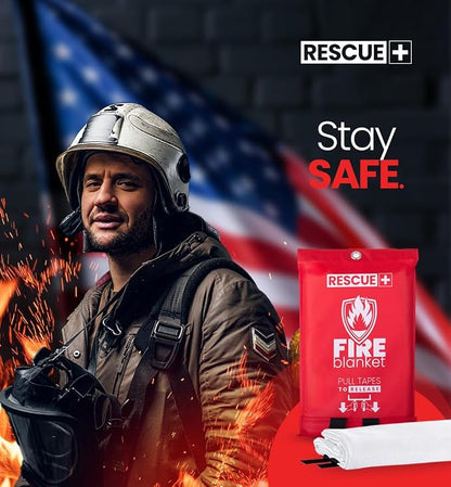 Rescue+ Emergency Fire Blankets – 2 Pack, 40” x 40” Fiberglass Flame Retardant - Image 10
