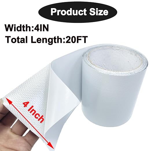 Waterproof Repair Tape for Awning, 4IN x 20FT Outdoor Canvas Tarp Repair Tape - Image 4