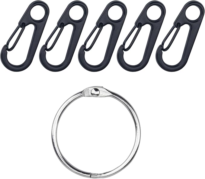 SWATOM Small Mini Carabiner Clip Tiny Spring Snap Hook Keychains Micro by SWATOM