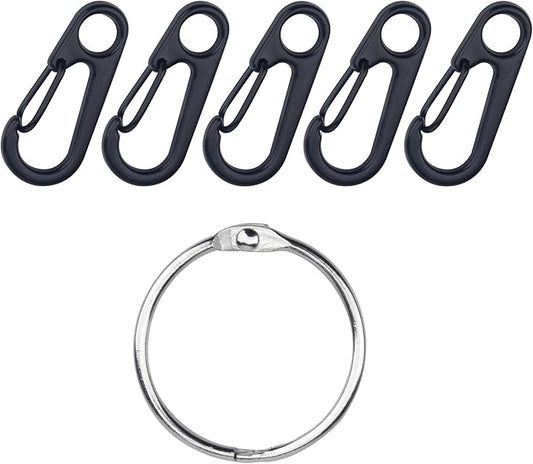 SWATOM Small Mini Carabiner Clip Tiny Spring Snap Hook Keychains Micro by SWATOM