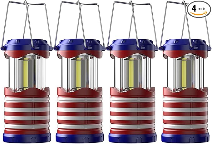 Lichamp LED Camping Lantern, 4 Pack Battery Powered Flashlight by Lichamp