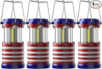 Lichamp LED Camping Lantern, 4 Pack Battery Powered Flashlight by Lichamp