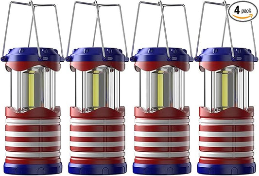 Lichamp LED Camping Lantern, 4 Pack Battery Powered Flashlight by Lichamp