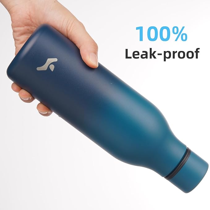 Insulated Water Bottle with Strap, 18 oz Double Wall Stainless Steel Vacuum - Image 5