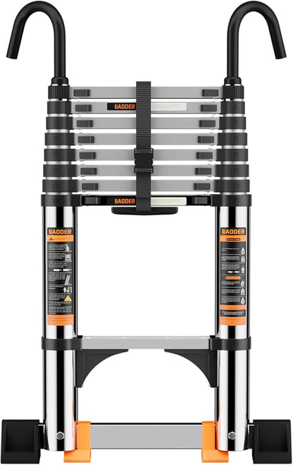 Telescoping Ladder, with Stable Hook and stabilizer barand, 12.5 FT Extension by Unknown