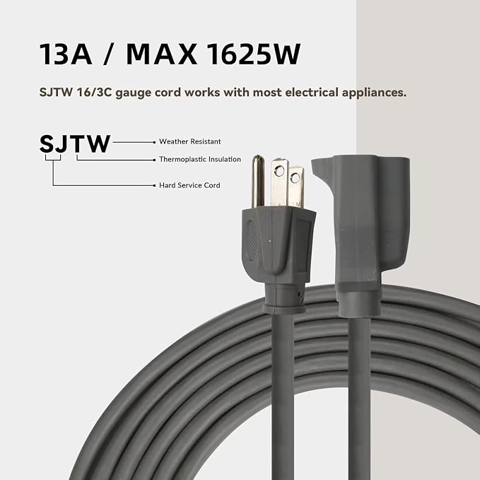 25ft Outdoor Extension Cord for Christmas Decorations - Image 6