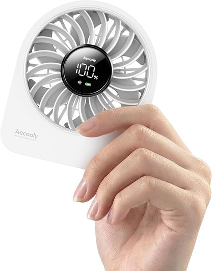 Aecooly Mini Portable Fan, Small Enough to Hold USB Desk Fan, 4 Speeds Quiet by Aecooly