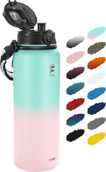 Fanhaw 40 oz Insulated Stainless Steel Water Bottle by FANHAW