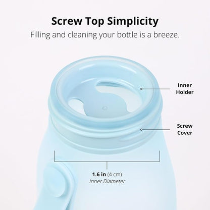 BLUE GINKGO Collapsible Water Bottle – Lightweight, Foldable Silicone Bottles - Image 5