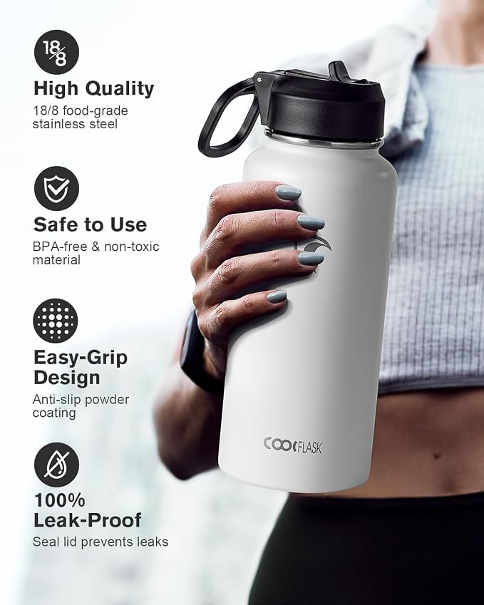 Coolflask Water Bottle 32 oz Insulated - Image 3