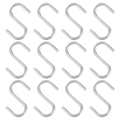 PATIKIL 1" S Shaped Hooks, 12 Pack Multipurpose S Hanging Hooks by PATIKIL