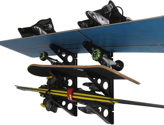 StoreYourBoard Ski Rack – Heavy-Duty Horizontal Ski Wall Mount & Snowboard Wall - Image 4