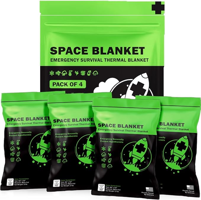 Everlit Survival Emergency Mylar Thermal Blankets -Space Blanket Survival kit by EVERLITSURVIVAL