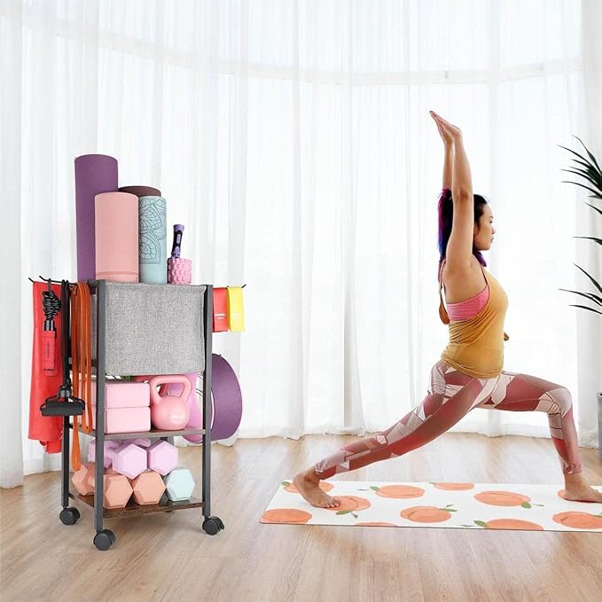 Yoga Mat Storage Rack Home Gym Equipment Workout Equipment Organizer Yoga Mat - Image 6