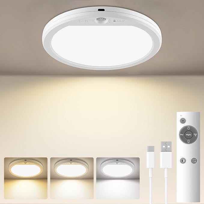 Meliya Rechargeable Motion Sensor Ceiling Light by MeliyaSmartwatchAccessories
