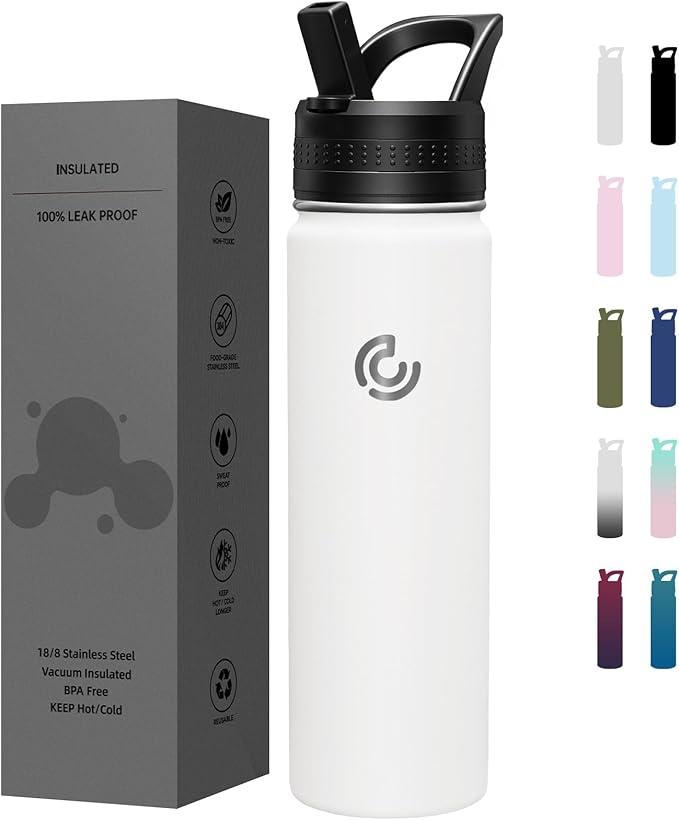 COKTIK 22oz Sports Water Bottle, Stainless Steel Water Bottle by coktik