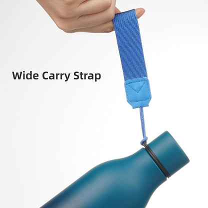Insulated Water Bottle with Strap, 18 oz Double Wall Stainless Steel Vacuum - Image 4