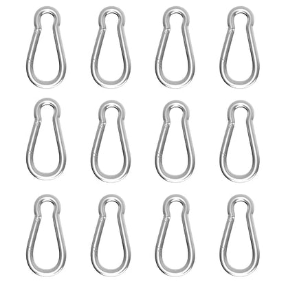 Carabiner, Heavy Duty Galvanized Steel Spring Snap Hook Carabiner Clips by High-PQ