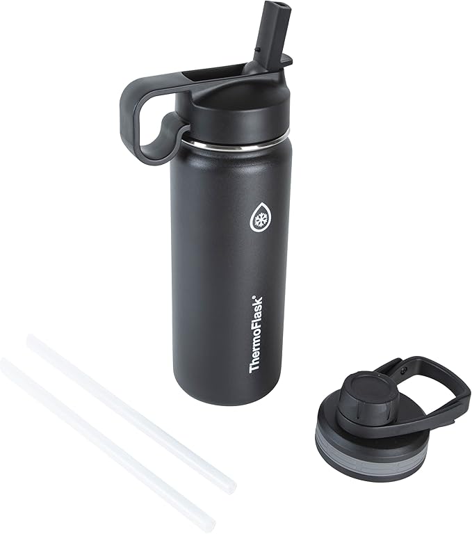 ThermoFlask 18 oz Double Wall Vacuum Insulated Stainless Steel Water Bottle by ThermoFlask