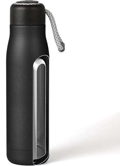 Dusgut Water Bottle with Portable Lid Metal Thermos Vacuum Insulated Stainless - Image 4