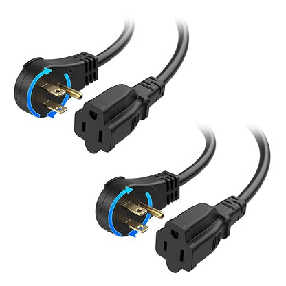 Cable Matters 2-Pack 16 AWG 360° Rotating Flat Plug Extension Cord - 3ft by CableMatters