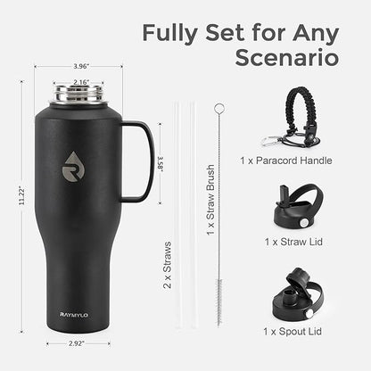 RAYMYLO Insulated Water Bottle 40oz, Stainless Steel Water Bottle - Image 7