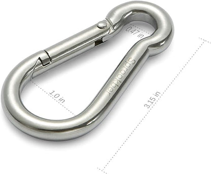 sprookber Stainless Steel Spring Snap Hook Carabiner - Image 2