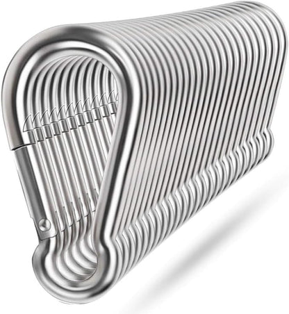 Spring Snap Hooks, 304 Stainless Steel Metal Clip Heavy Duty Rope Connector by Ekunbuy
