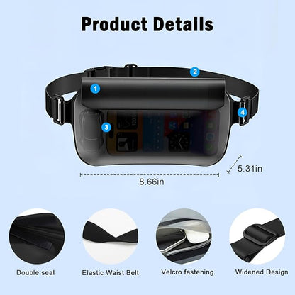 Waterproof Waist Bag, Passport Wallet Tote, IPX8 Waterproof Rating, - Image 6