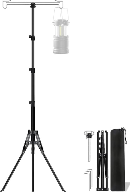 Telescopic Height Adjustable Camping Lantern Tripod Stand by JSDOSREO