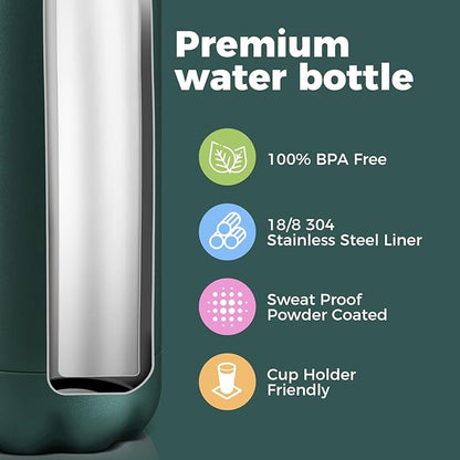 Volhoply 17oz Insulated Stainless Steel Water Bottle, Double Wall Vacuum Flask - Image 4