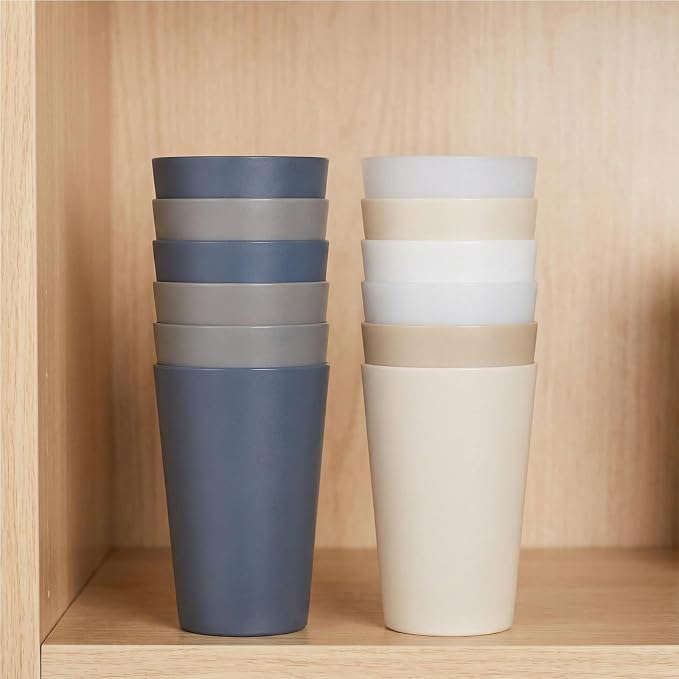AOYITE Unbreakable Plastic Cups Reusable, 32 oz Plastic Tumblers set of 12 - Image 5