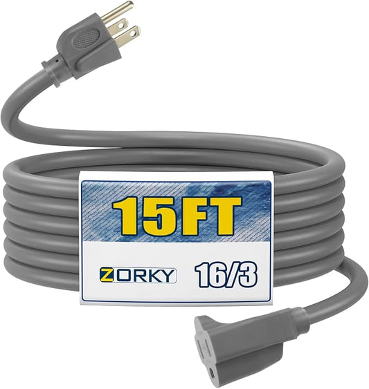 15ft Outdoor Extension Cord for Christmas Decorations by Zorky