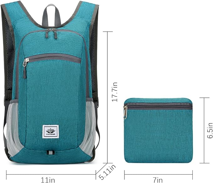 DOJUNS Hiking Backpack 15L Small Travel Backpack Lightweight Foldable Daypack - Image 6