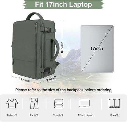 Hanples Travel Backpack as Personal Item Travel bag Flight Approved, 35L Carry - Image 4